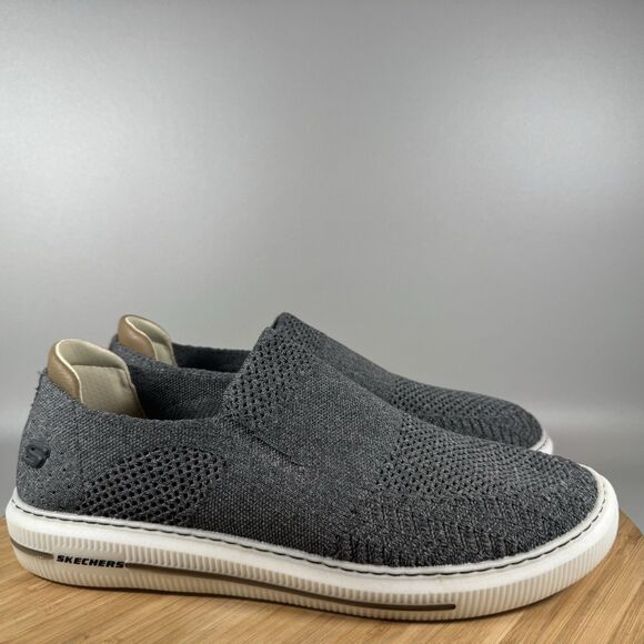 Skechers Pertola Varden Mens 8 Grey Slip On Shoe Sneakers Comfort Lightweight - Picture 1 of 8
